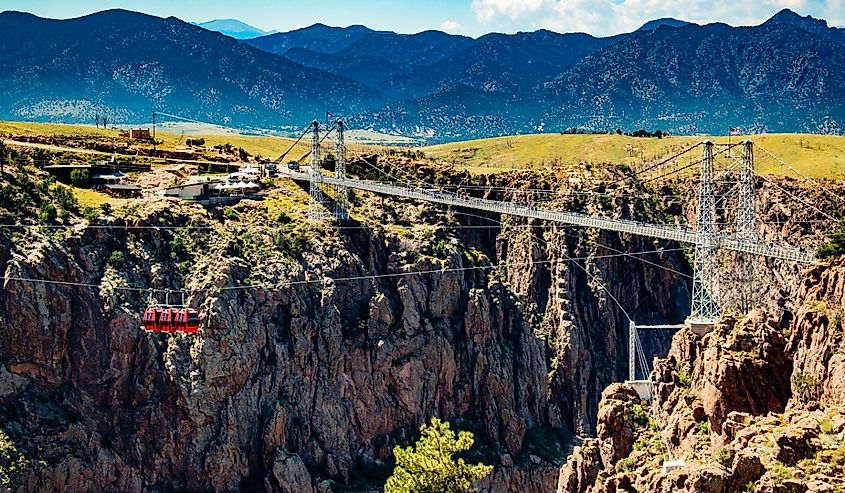 Royal Gorge Bridge with Gondola coming across.