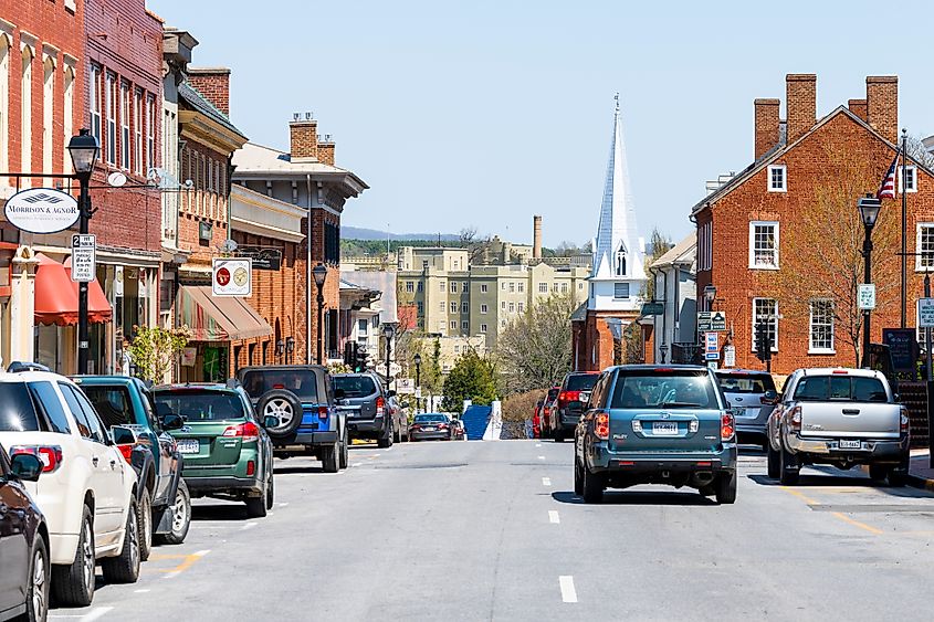 Downtown Lexington, Virginia.