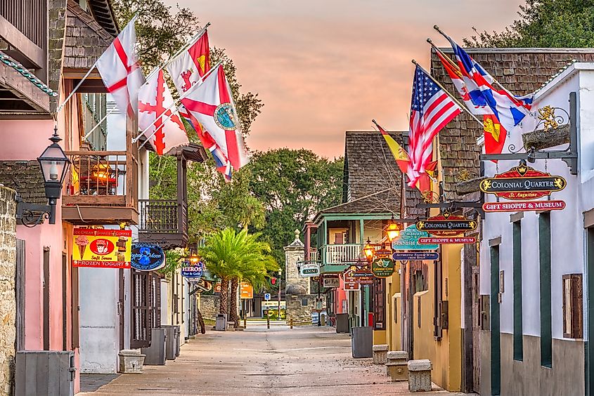  St. George Street in St. Augustine, Florida.