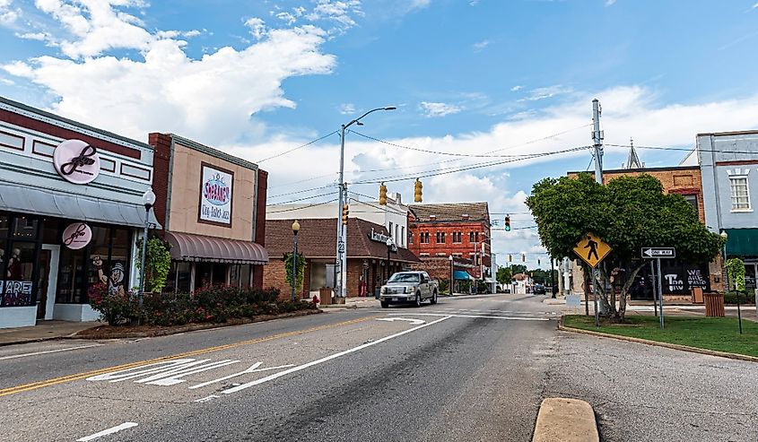 Scenic view of the historic downtown of Eufaula.