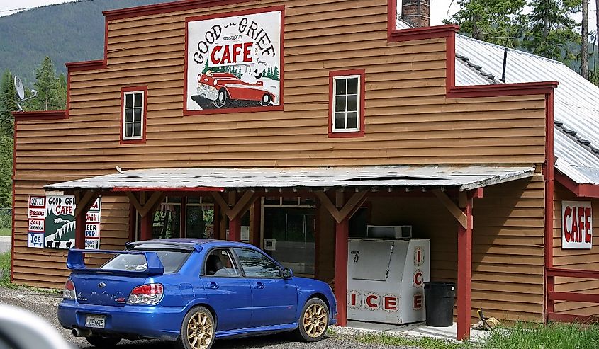 Good Grief Cafe in Good Grief, Idaho.