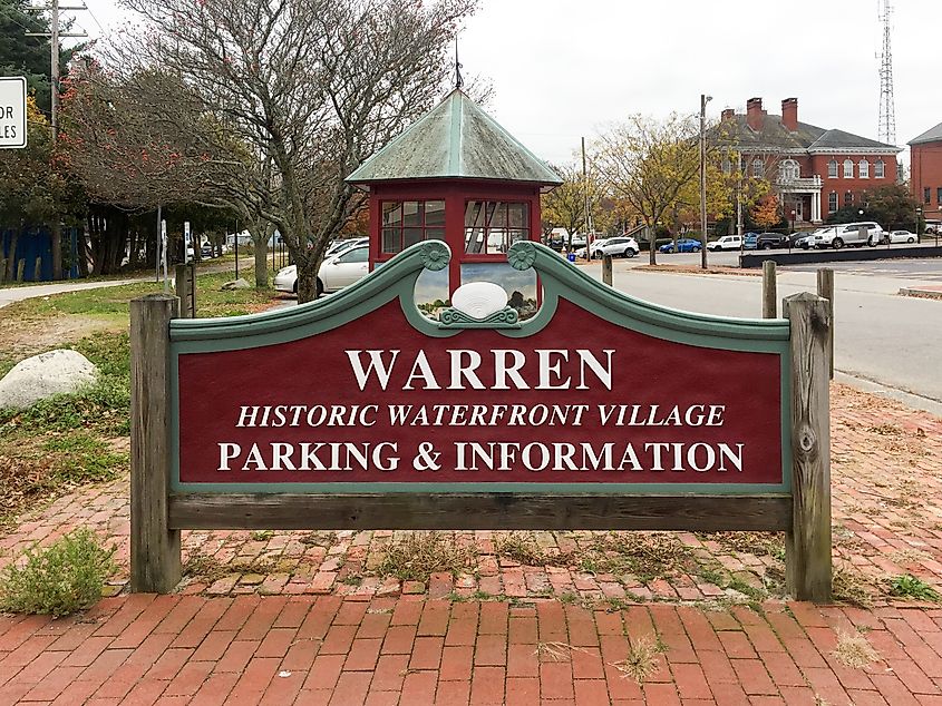 The historic Waterfront Village in Warren, Rhode Island