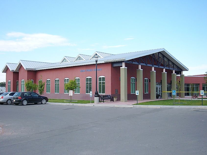Aztec Public Library in Aztec, New Mexico. Built in 2005.