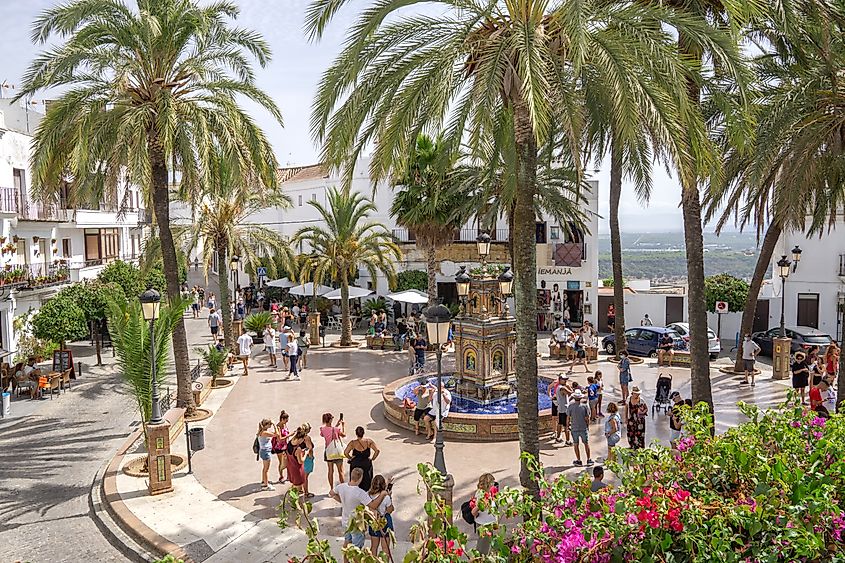 Plaza de España in Vejer de la Frontera, Spain.