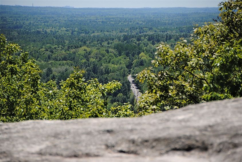 The beautiful landscape of the Bradbury Mountain State Park.