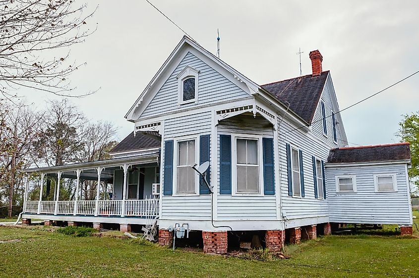 Victorian style home built over 100 years ago located in the small town of Delcambre, Louisiana.