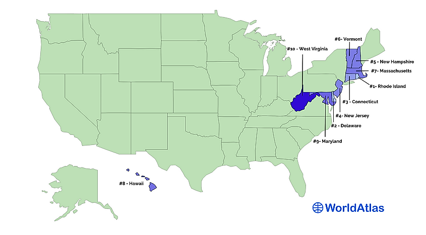 US States By Size - WorldAtlas