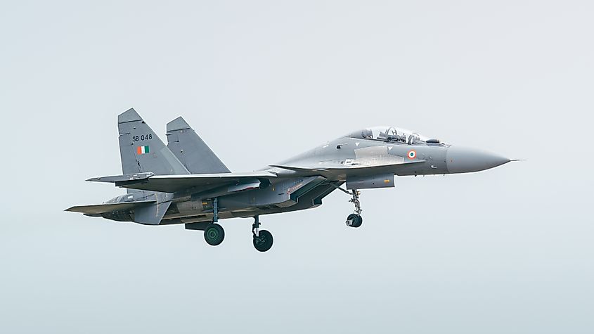  An Indian Air Force Sukhoi Su-30MKI. Credit Shutterstock: Jeang Herng.