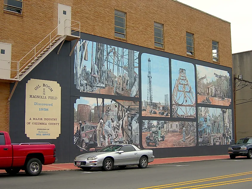 Mural in Magnolia, Arkansas.