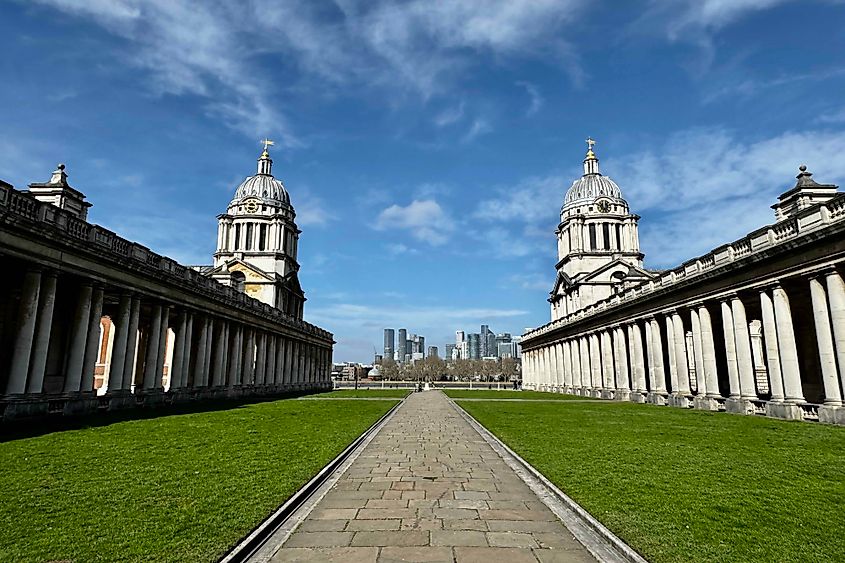 Thames view at the Old Royal Naval College in Greenwich Image credit Bryan Dearsley