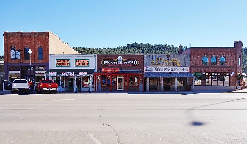 The Gold Rush town of Custer in the Black Hills of South Dakota in Sioux territory is next to the Crazy Horse Memorial currently in construction.