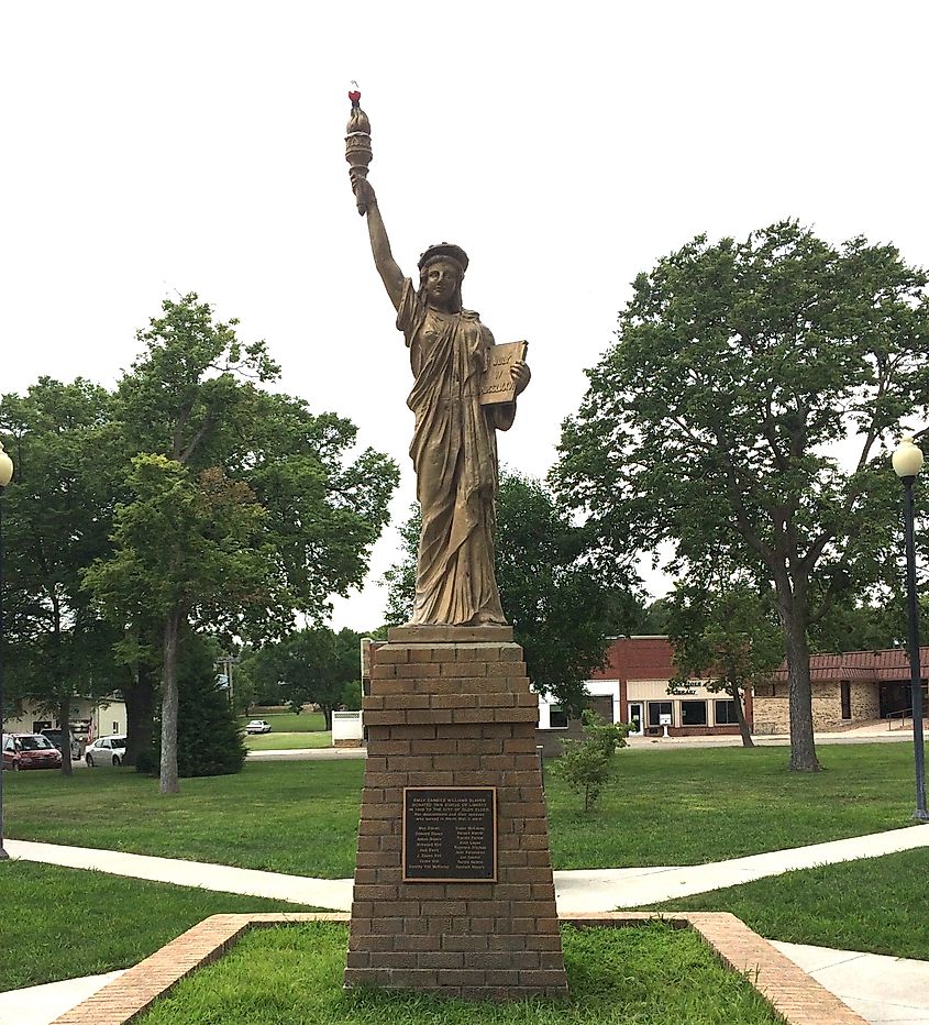 Statue of Liberty in Glen Elder, Kansas