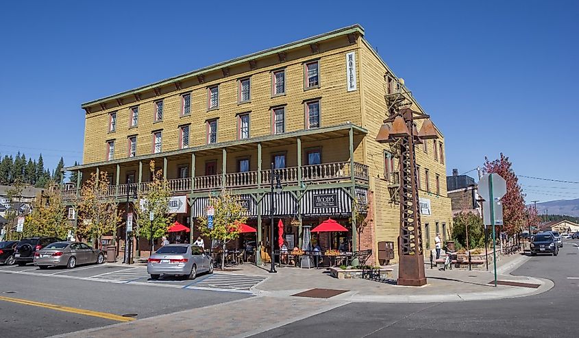 Hotel in downtown Truckee, California