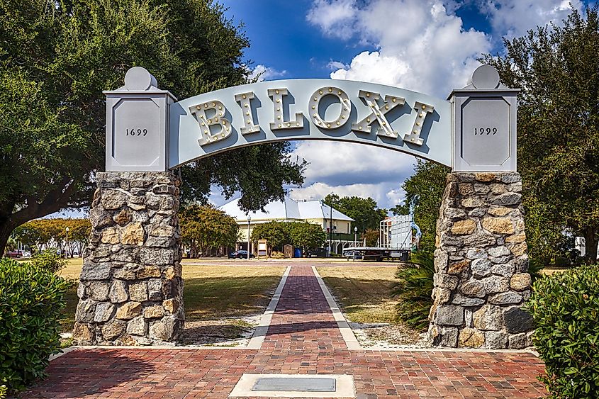 View of downtown Biloxi, Mississippi.