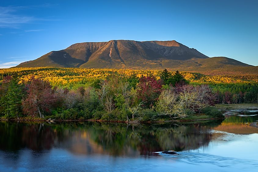 View of Mount Katahdin in Maine.