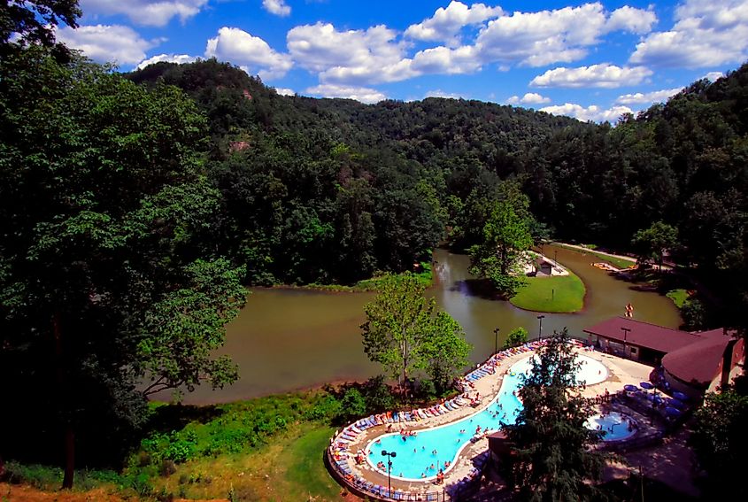 View of the Natural Bridge State Resort Park in Slade, Kentucky.