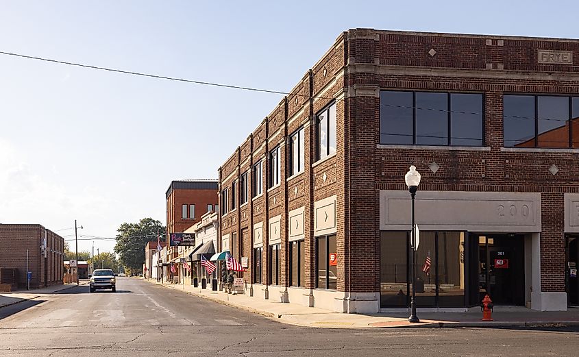 The Old Business District in Sallisaw, Oklahoma.