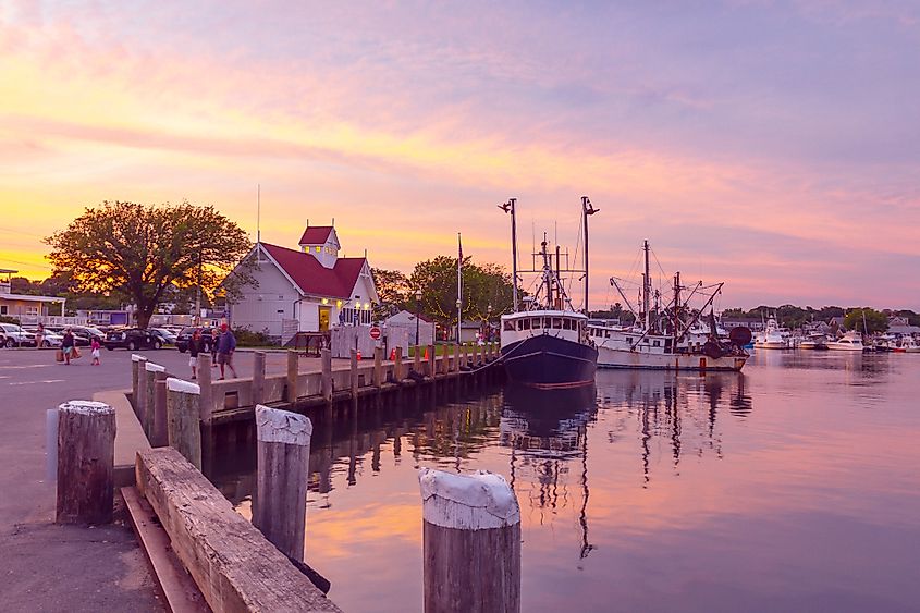 Hyannis Harbor for ferries and fishing or shrimp boats.