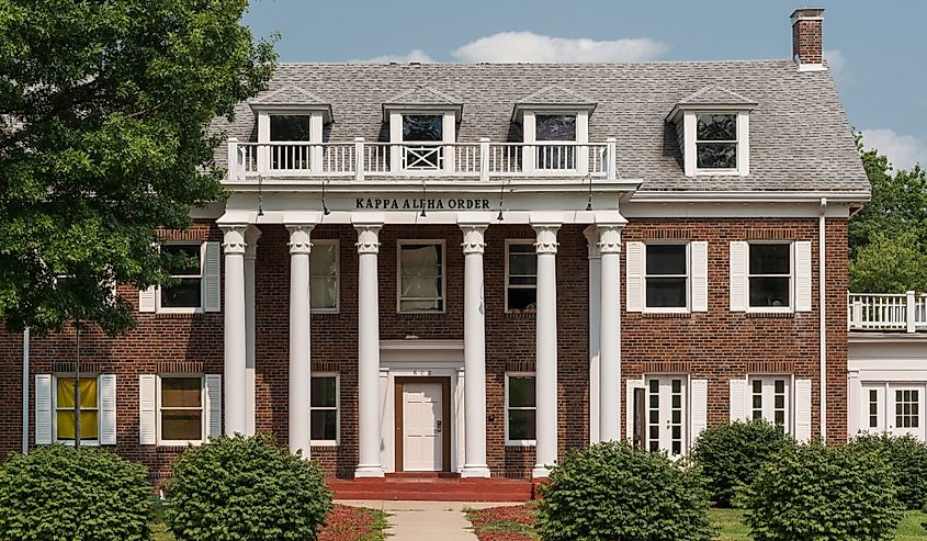 Kappa Alpha Order fraternity house on the campus of Westminster College, Fulton, Missouri.