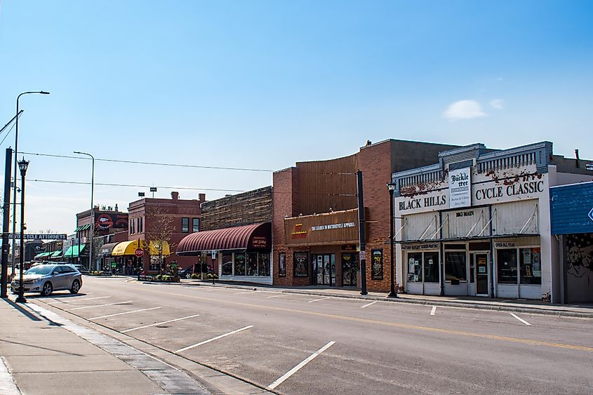 Downtown Sturgis, South Dakota.