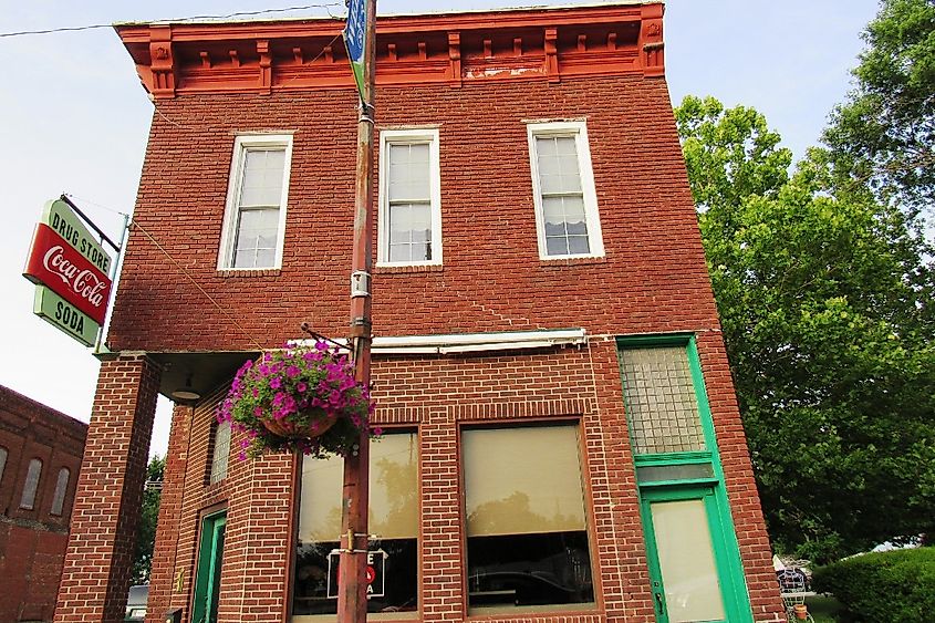 Historic downtown building in Brookfield, Missouri.