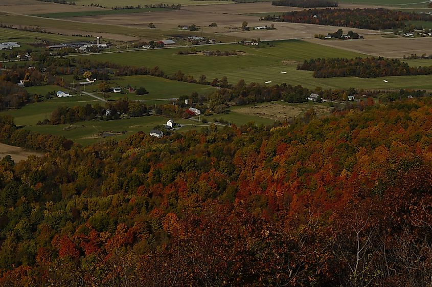 Landscape near Snake Mountain in Vermont.