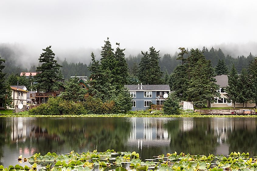 View of the Kodiak Seaplane Base, Kodiak, Alaska.