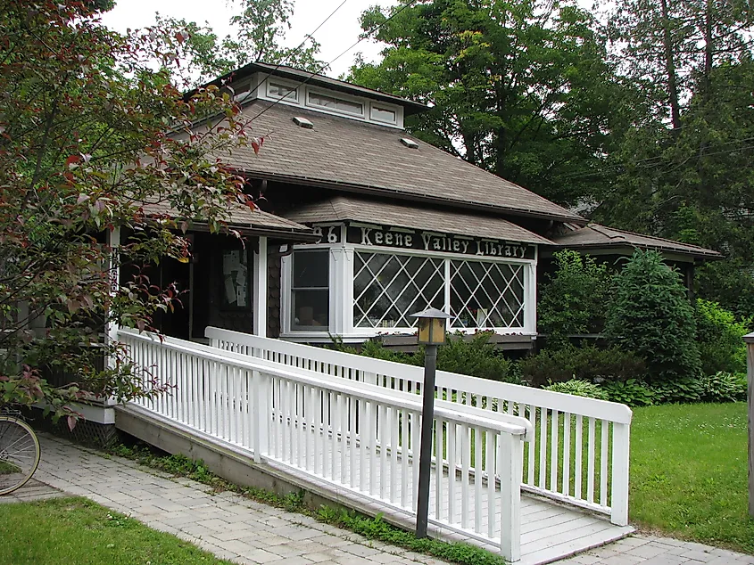 The Keene Valley Library near Keene in New York.