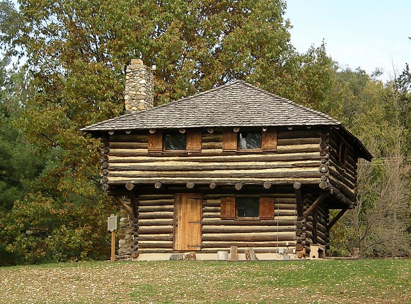 Fort Ouiatenon Blockhouse Front.