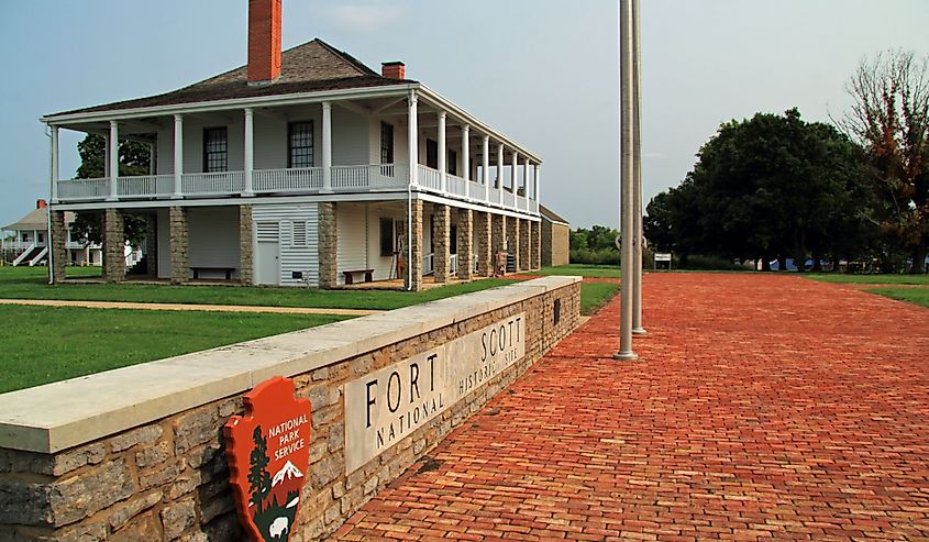 View of Fort Scott building in Fort Scott, Kansas. Image credit William Silver via Shutterstock.