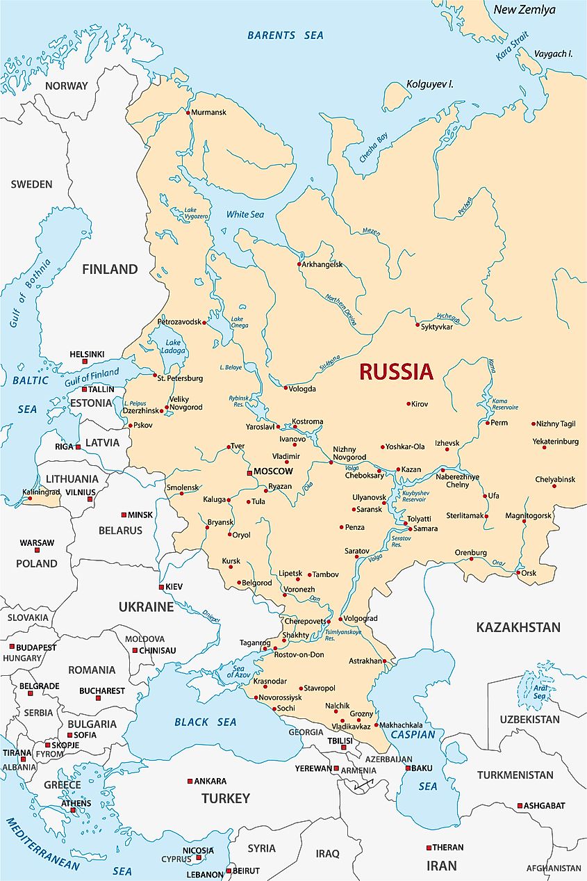 European Russia Map Rainer Lesniewski 