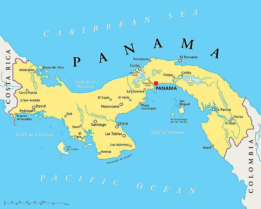 Panama Colombia Map 