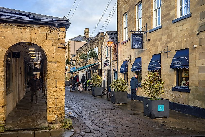 The Shambles in Whetherby, West Yorkshire, England.