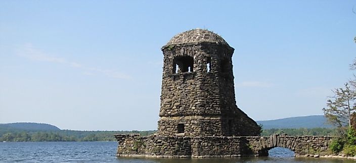 Stone Tower in the Twin Lakes in Salisbury, Connecticut.