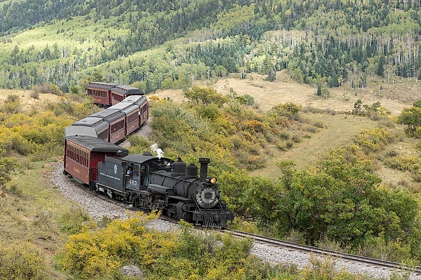 Cumbres & Toltec Scenic Steam Train, from Chama, New Mexico to Antonito, Colorado.