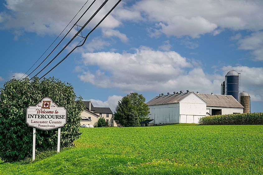 A Welcome Sign to Intercouse, Pennsylvania