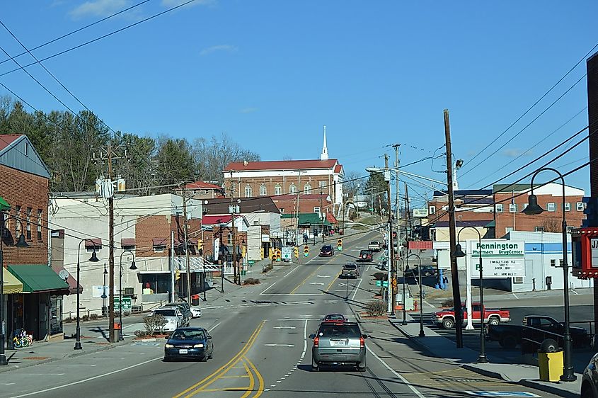 Morgan west of Kentucky, Pennington Gap, Virginia.