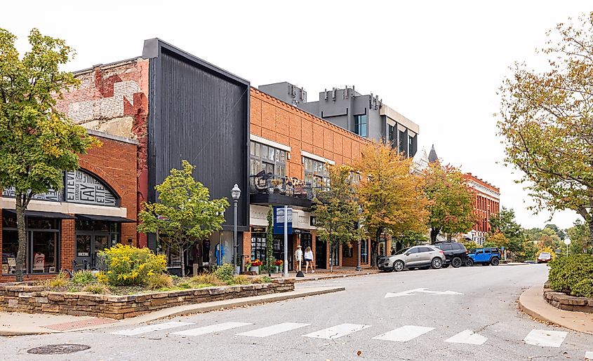 Block Avenue in Fayetteville, Arkansas.