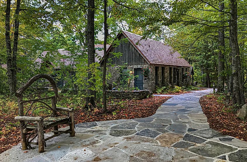 An outdoor nature path in Ellison Bay, Wisconsin.