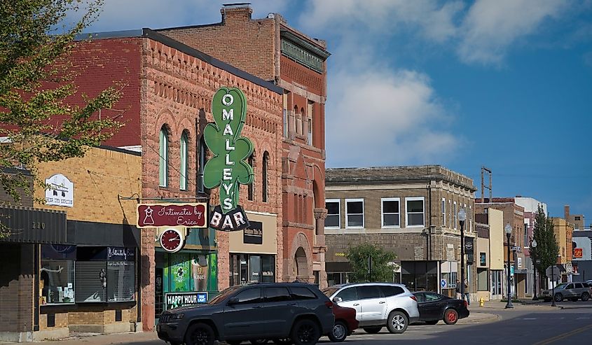 O'Malley's Irish Pub at 204 W 3rd Street in historic downtown Yankton, South Dakota.