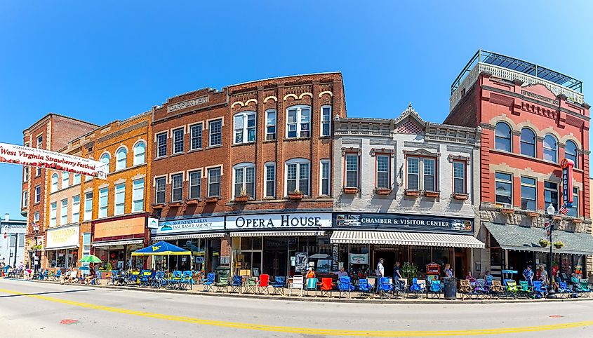 Historic Building along Main Street in Buckhannon, West Virginia. 