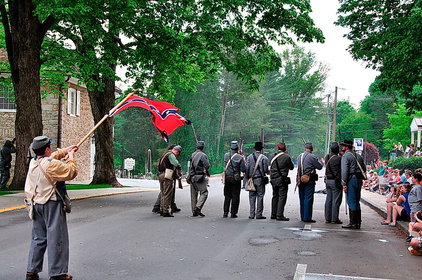 Civil War Battle Reenactment in Lewisburg, West Virginia