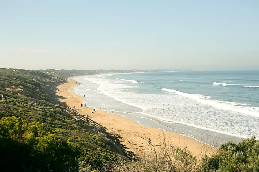 Ocean Grove Beach in Victoria, Australia.