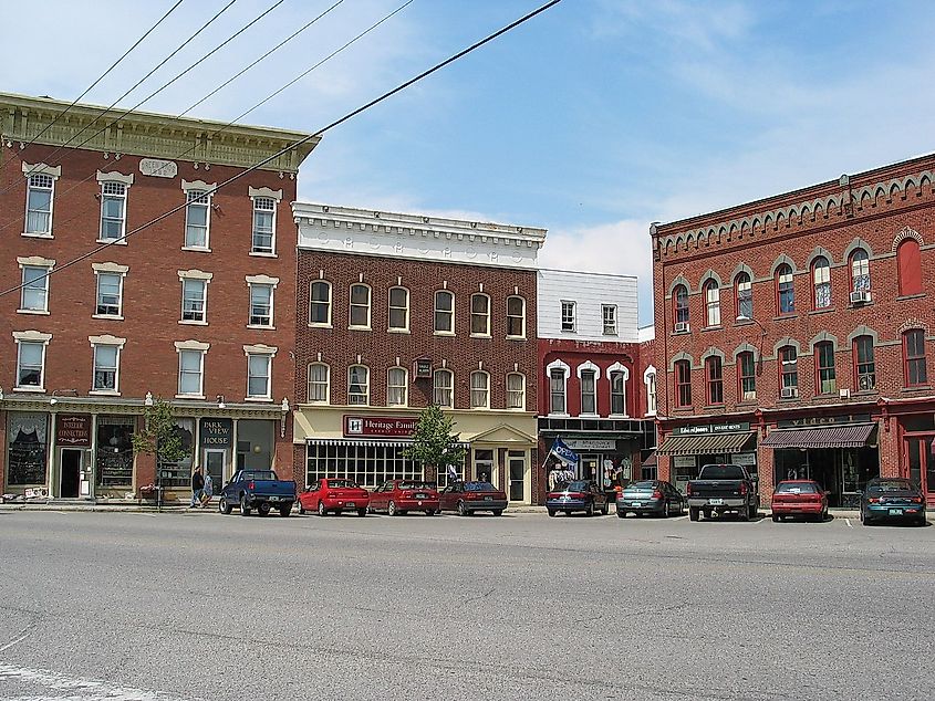 Main Street in Fair Haven, Vermont.