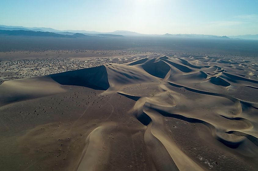 Sand dunes in the Amargosa Valley in Nevada.