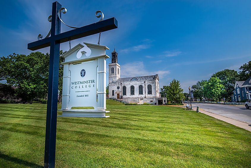 Westminster College Campus in Fulton, Missouri.