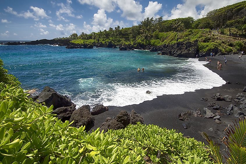 Black Sand Beach at Waiʻānapanapa State Park