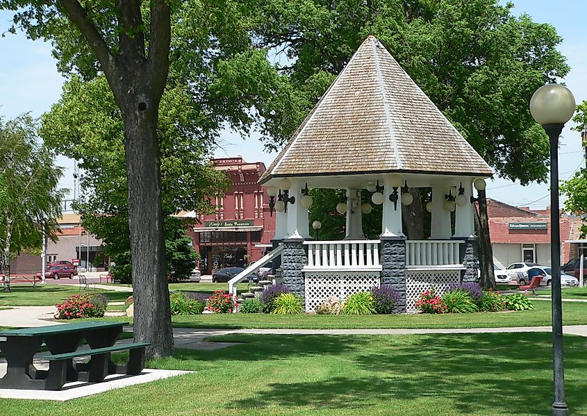 Commercial Square Historic District in Broken Bow, Nebraska.