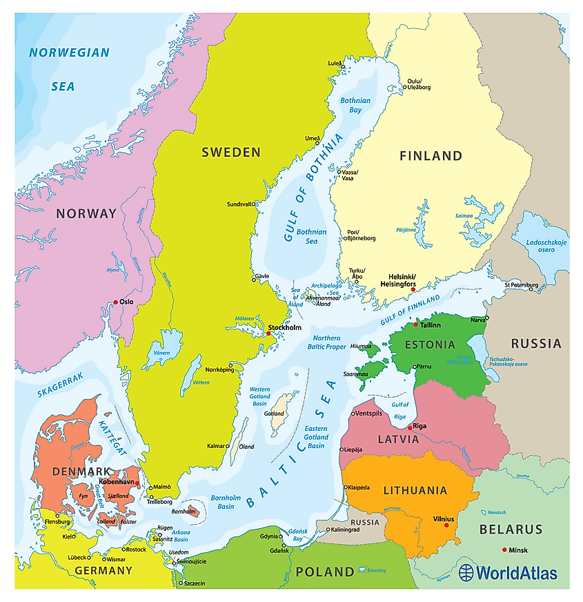 baltic sea map russia