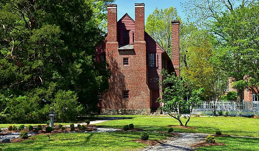 1774 Palmer-Marsh House, one of the oldest dwelling residences in Bath, North Carolina.